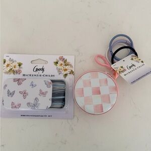 MacKenzie-Childs Butterfly Bobby Pins Set with Floral Tin